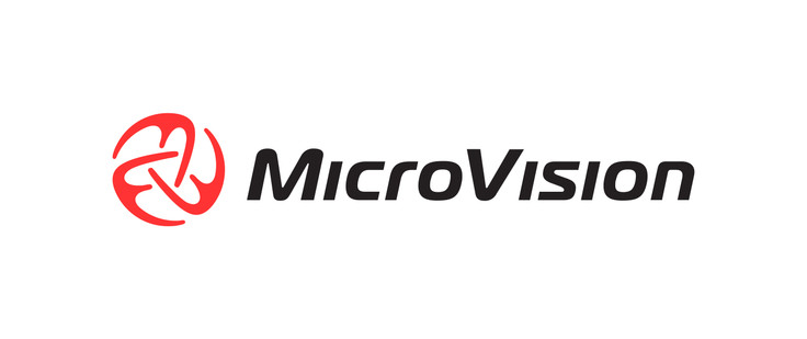 Red and black MicroVision logo on a white background.