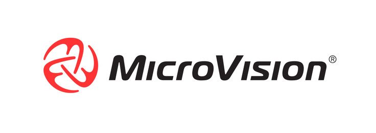 Red and black MicroVision logo on a white background.